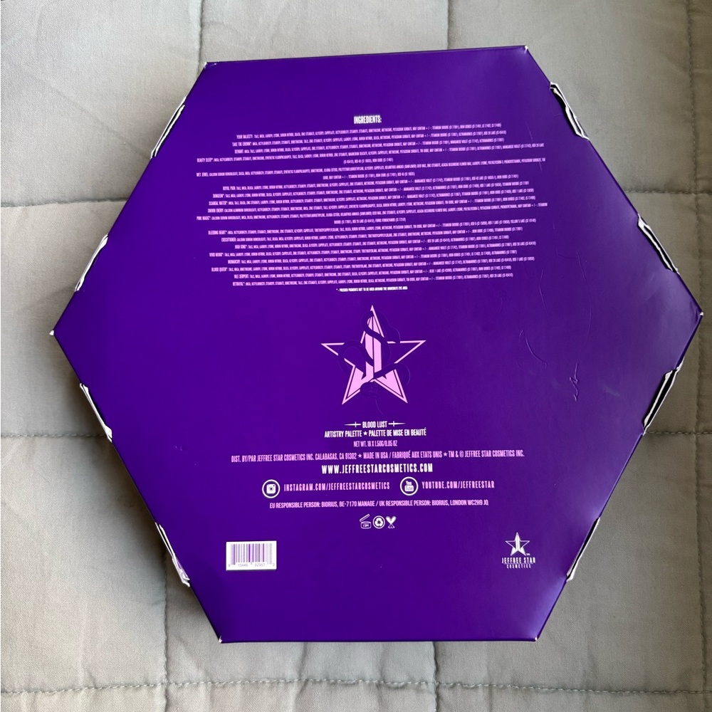 NIB Jeffree Star Blood Lust Artistry Palette eye shadow - Picture 4 of 6